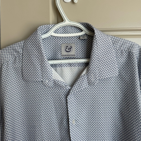 Kilburne-Finch Men’s Long-sleeve Button-Down, Blue Paisley - Sz XL - Picture 2 of 7